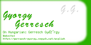 gyorgy gerresch business card